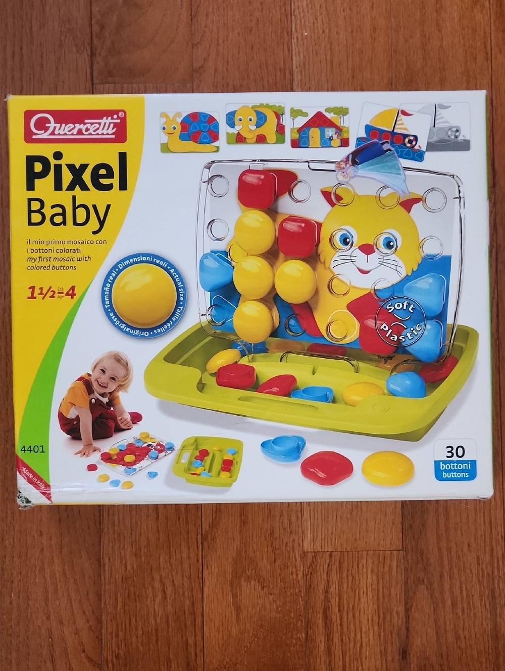 Pixel Baby Kids Mosaic Toy - Yellow/Red/Blue